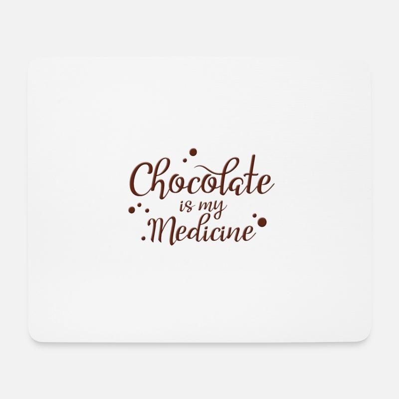 chocolate - Schokolade - Love - Junkie - Mousepad (Querformat) - Weiß