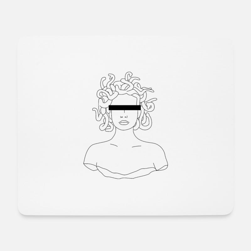 Medusa - Mousepad (Querformat) - Weiß