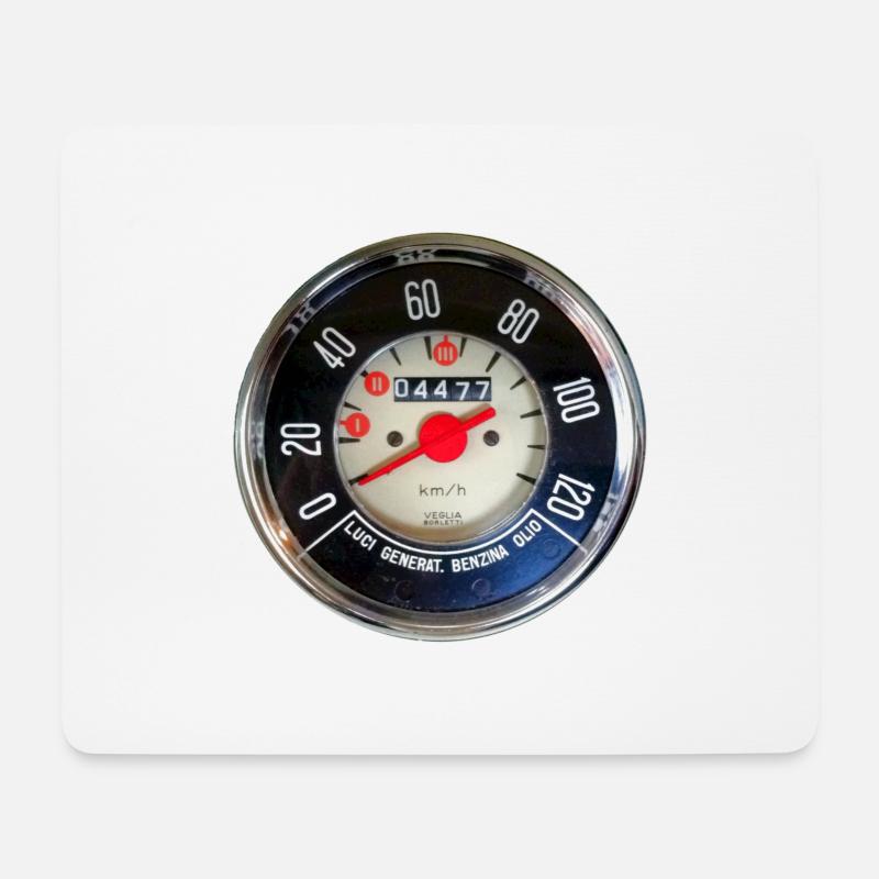 Tacho 500 Nuova - Mousepad (Querformat) - Weiß