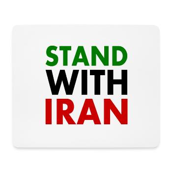 Stand with iran - Tapis de souris (format paysage) - blanc - Devant