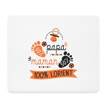 Naissance supporter football Lorient bretagne - Tapis de souris (format paysage) - blanc - Devant