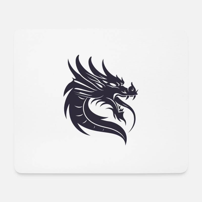 Chinesisches Drachen-Logo - Mousepad (Querformat) - Weiß