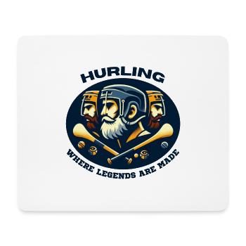 Hurling Where Legends are made - Mouse Pad (horizontal) - white - Front