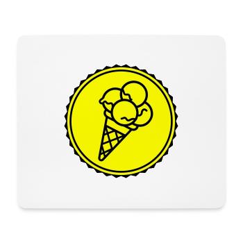Eicreme Eis Icon - Mousepad (Querformat) - Weiß - Vorne
