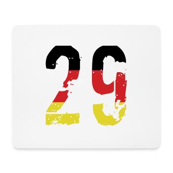 Maillot 29 Numéro Allemagne - Tapis de souris (format paysage) - blanc - Devant