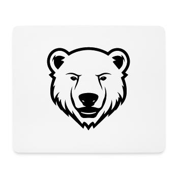 polar bear head polar bear - Mouse Pad (horizontal) - white - Front