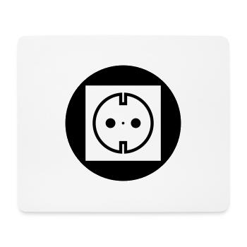 Prise électrique - Tapis de souris (format paysage) - blanc - Devant