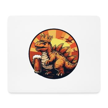 Dinosaur Stegosaurus Beer Comic - Mouse Pad (horizontal) - white - Front