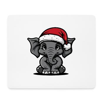 Elephant Christmas - Mouse Pad (horizontal) - white - Front