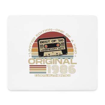 Original 1986 Jahrgang Geburtstag Retro Geschenk - Mousepad (Querformat) - Weiß - Vorne