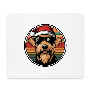 Airedale Terrier Hund Weihnachten Cool - Mousepad (Querformat) - Weiß - Vorne