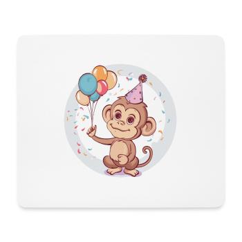 Monkey Birthday Comic - Mouse Pad (horizontal) - white - Front