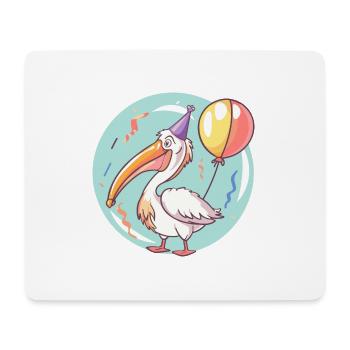 Pelikan Vogel Geburtstag Comic - Mousepad (Querformat) - Weiß - Vorne