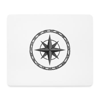 Kompass, Abenteurer, Reisen & Erkundung - Mousepad (Querformat) - Weiß - Vorne