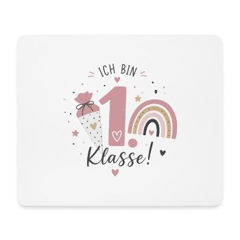 Ich bin 1. Klasse – Einschulung - Mousepad (Querformat) - Weiß - Vorne