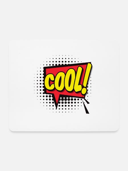 Fetter Comic Burst COOLER Ausruf - Mousepad (Querformat) - Weiß