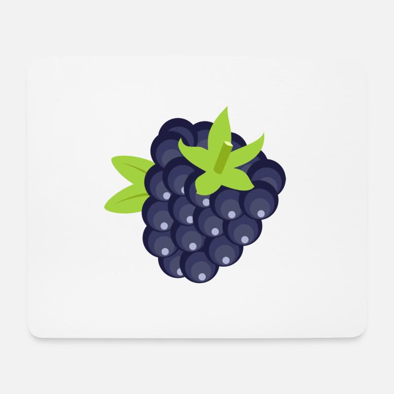 brombeere blackberry obst veggie gemuese fruits3 - Mousepad (Querformat) - Weiß