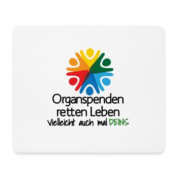 Organspenden retten Leben 1 - Mousepad (Querformat) - Weiß - Vorne