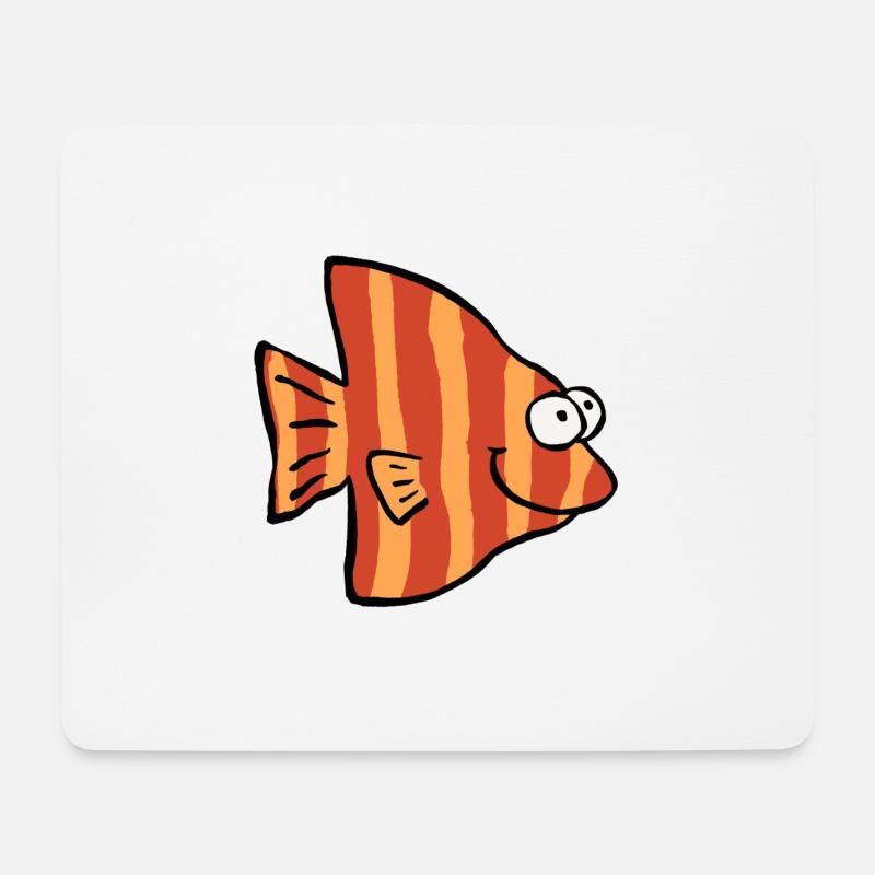 Streifenfisch - Mousepad (Querformat) - Weiß