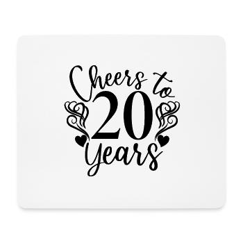 Vive le 20e anniversaire de ses 20 ans - Tapis de souris (format paysage) - blanc - Devant