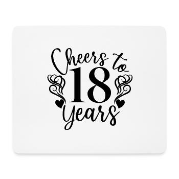 Vive le 18e anniversaire de 18 ans - Tapis de souris (format paysage) - blanc - Devant