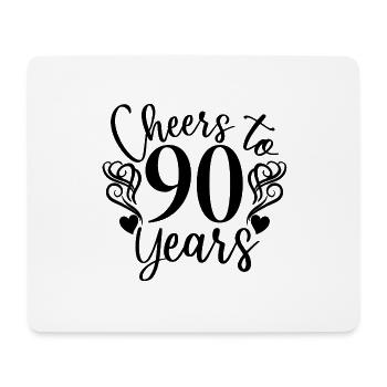Prost auf 90 Jahre 90. Geburtstag - Mousepad (Querformat) - Weiß - Vorne