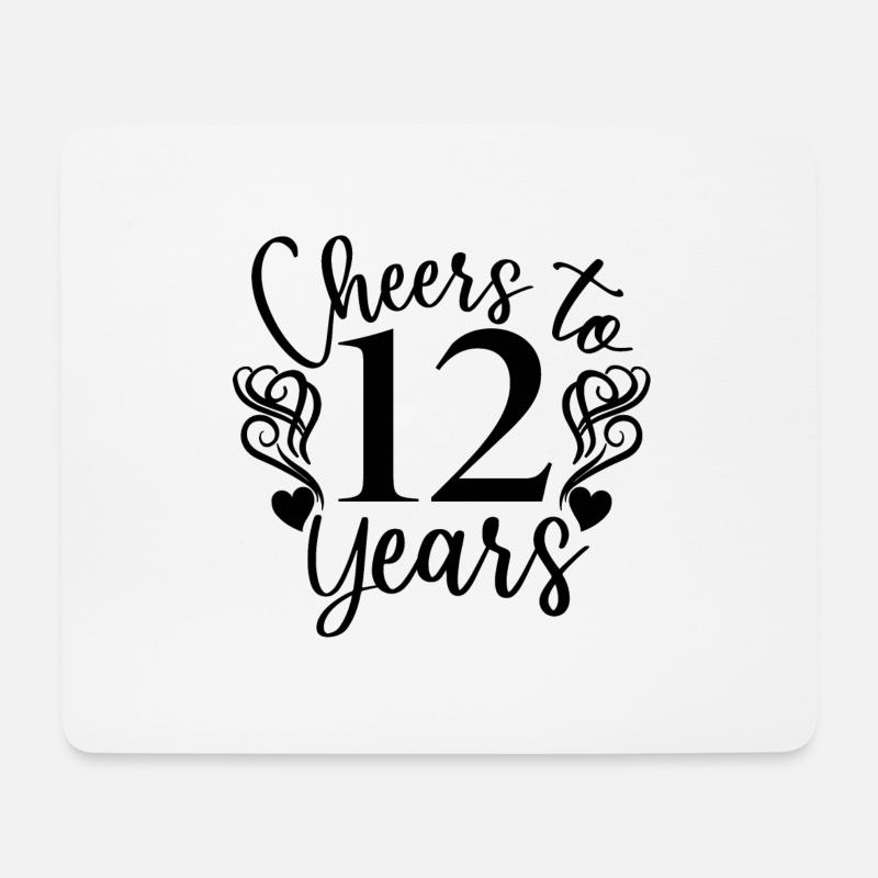 Prost auf 12 Jahre 12. Geburtstag - Mousepad (Querformat) - Weiß