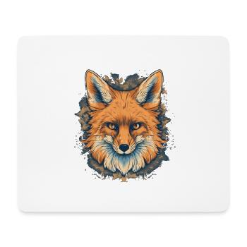 Fuchs - Mousepad (Querformat) - Weiß - Vorne