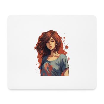 Anime Girl - Mouse Pad (horizontal) - white - Front