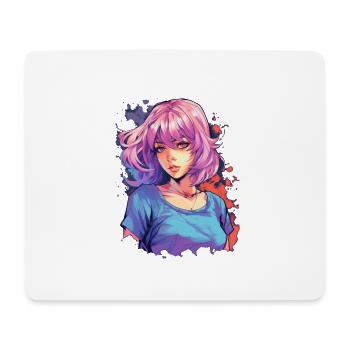 Anime Girl - Mouse Pad (horizontal) - white - Front