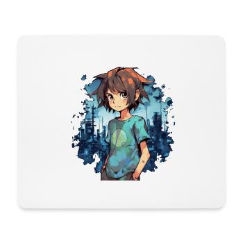 Anime Boy - Mousepad (Querformat) - Weiß - Vorne