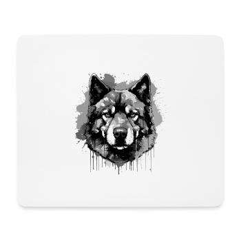 Akita Hund Kopf - Mousepad (Querformat) - Weiß - Vorne