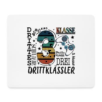 3. Klasse Gaming - Mousepad (Querformat) - Weiß - Vorne