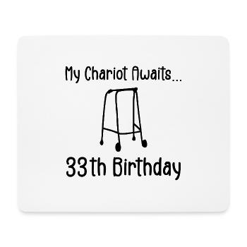 33th Birthday Party Funny 33 Years Old Birthday - Mouse Pad (horizontal) - white - Front