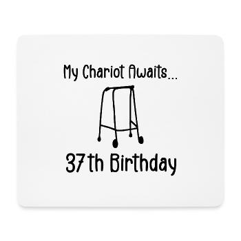 37th Birthday Party Funny 37 Years Old Birthday - Mouse Pad (horizontal) - white - Front