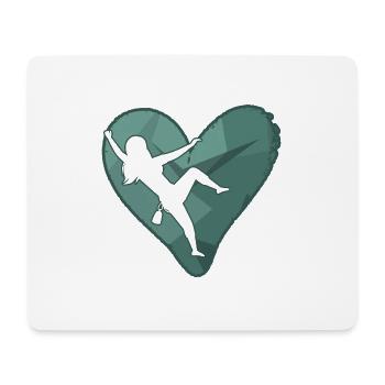 bouldern boulder-girl kletterhalle boulder - Mousepad (Querformat) - Weiß - Vorne