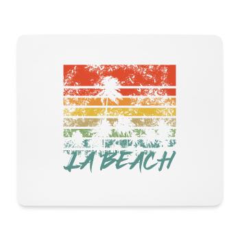 L.A. Beach - Los Angeles Palms Retro - Tapis de souris (format paysage) - blanc - Devant