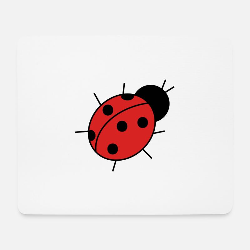 Marienkäfer - Mousepad (Querformat) - Weiß