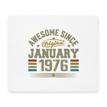 Rétro Cadeau D'anniversaire Nées En Janvier 1976 - Tapis de souris (format paysage) - blanc - Devant