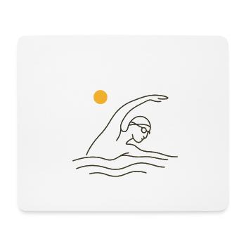 Schwimmen - Mousepad (Querformat) - Weiß - Vorne