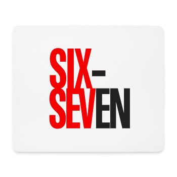 Sechs- und Sieben-Typografie-Logo - Mousepad (Querformat) - Weiß - Vorne