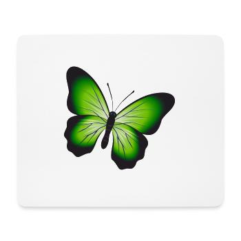 butterfly schmetterling silhouette garden gardenin - Mousepad (Querformat) - Weiß - Vorne