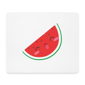 Sweet watermelon - Süße Wassermelone mit Lächeln - Mousepad (Querformat) - Weiß - Vorne