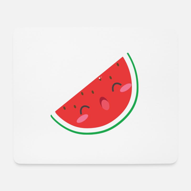 Sweet watermelon - Süße Wassermelone mit Lächeln - Mousepad (Querformat) - Weiß