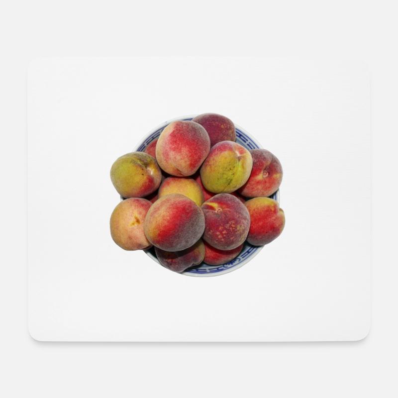 peach pfirsich veggie gemuese fruits13 - Mousepad (Querformat) - Weiß
