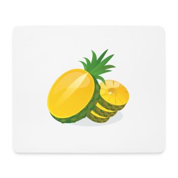 Ananas in Scheiben - Mousepad (Querformat) - Weiß - Vorne
