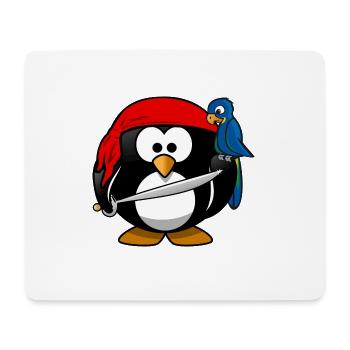 Pirat Tux - Mousepad (Querformat) - Weiß - Vorne