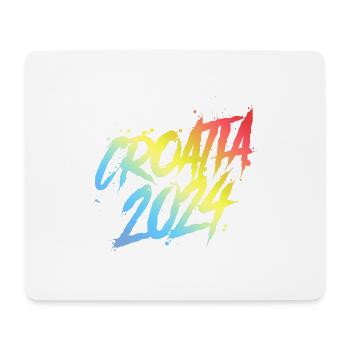 Croatia 2024 Colorful Holiday Team - Mouse Pad (horizontal) - white - Front