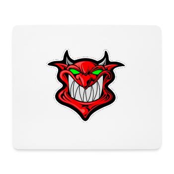 diable - Tapis de souris (format paysage) - blanc - Devant