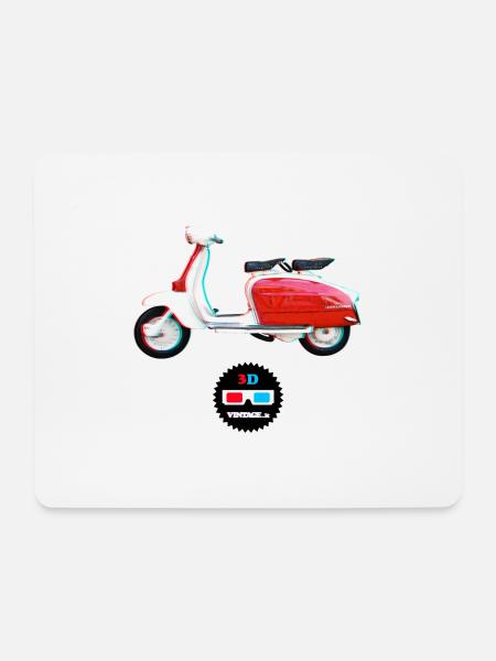 Vintage - Lambretta 3D - Mouse Pad (horizontal) - white